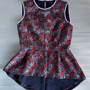 BCBGMaxAzria jacquard Floral Peplum